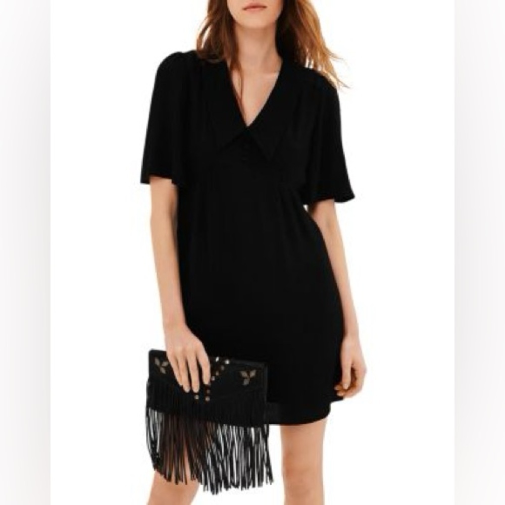 Ba&sh Peyton Black Collared Mini Dress - Picture 2 of 7